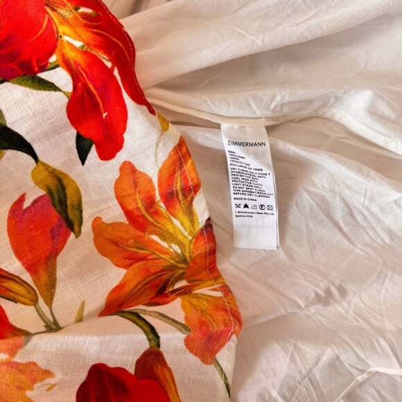 Zimmermann Tranquillity floral linen midi dress - Picture 11 of 11